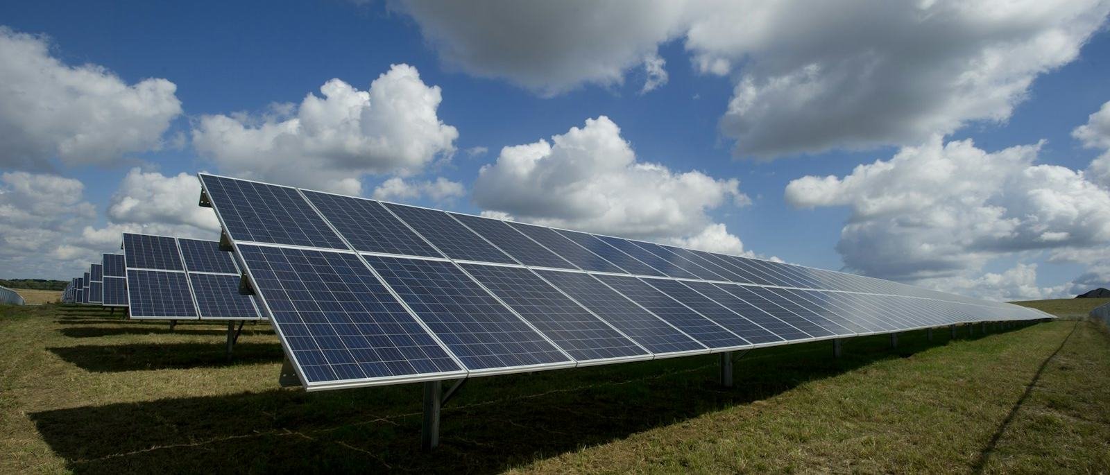 Solar modules installed in the field